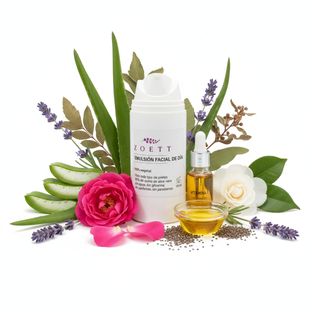 Emulsión facial para pieles deshidratadas