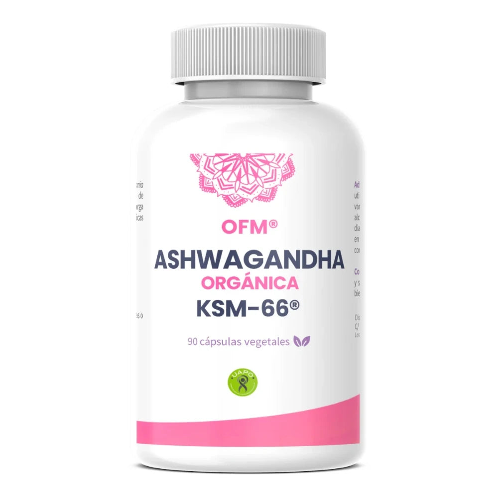 Extracto Orgánico de Raíz de Ashwagandha KSM-66®. 600mg. 90 cápsulas