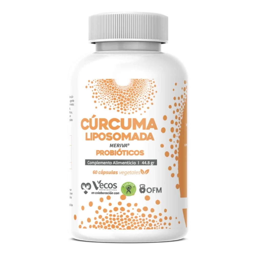 Extracto de Cúrcuma Liposomada Meriva® +Mix Probióticos+ Pimienta. 60 Cápsulas