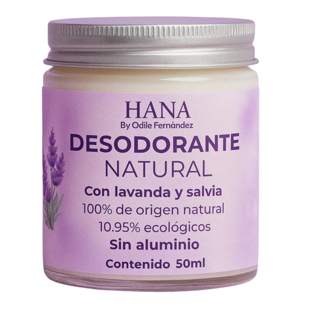 Desodorante natural HANA by Odile Fernández.Con lavanda y salvia.
