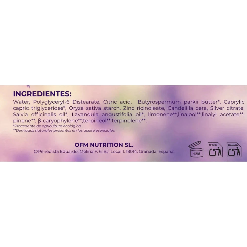 Desodorante natural HANA by Odile Fernández.Con lavanda y salvia.