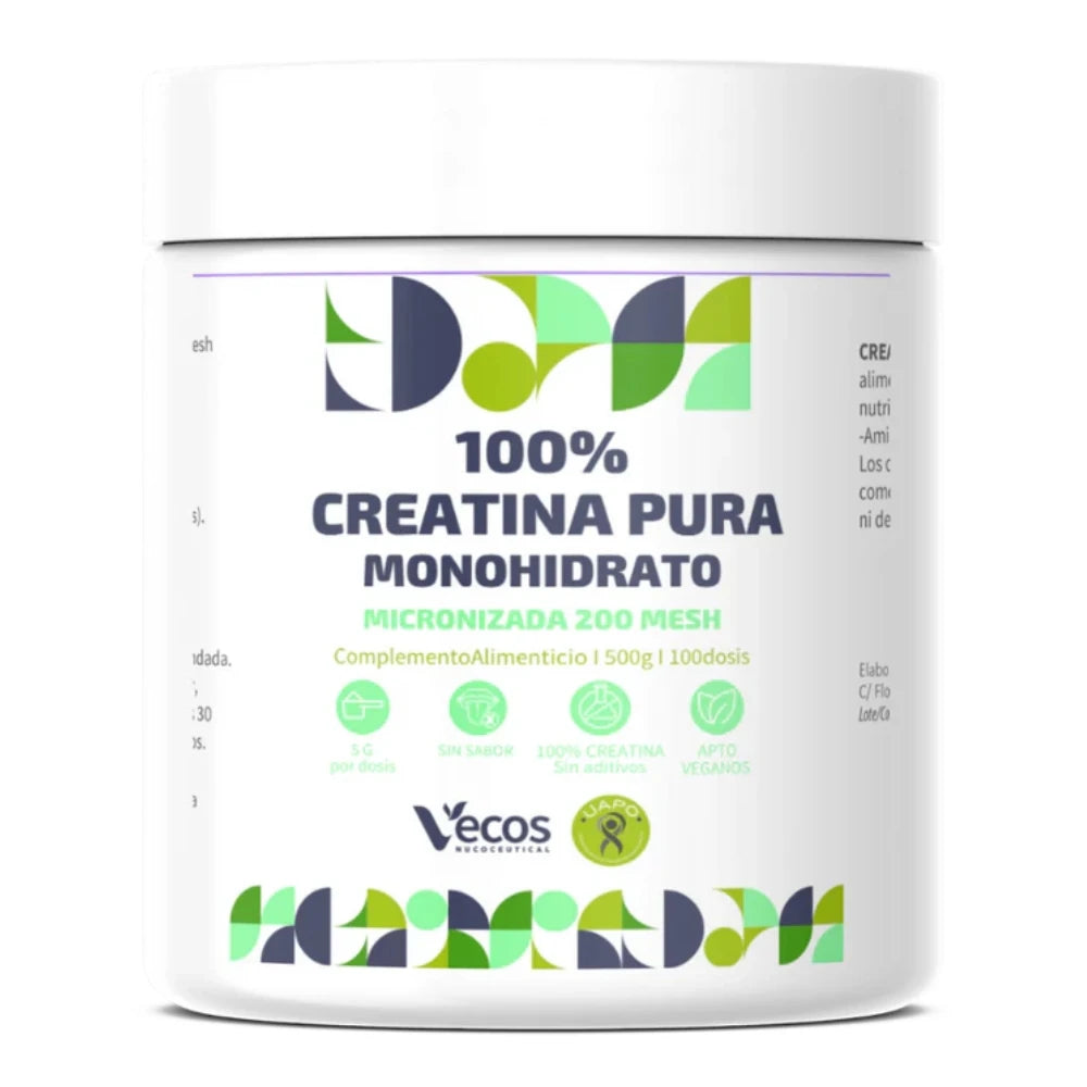 Creatina monohidrato micronizada en polvo. 500G.
