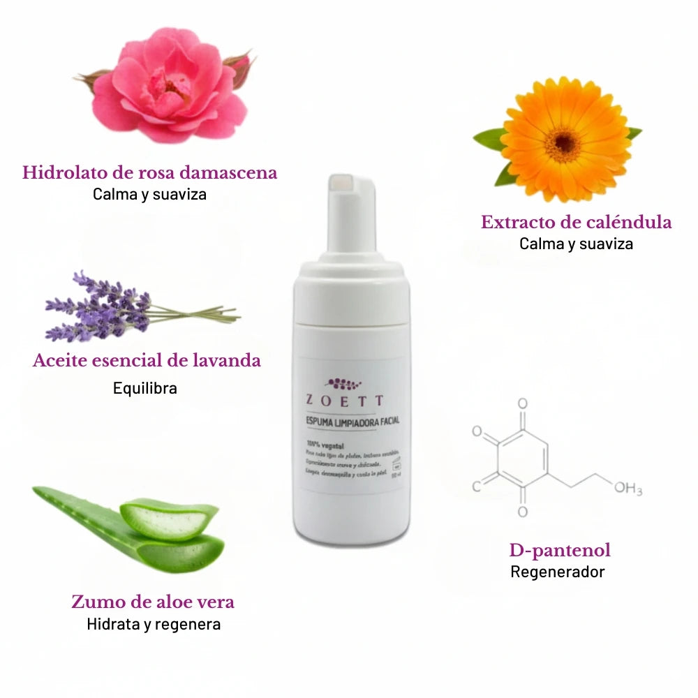 Espuma limpiadora facial