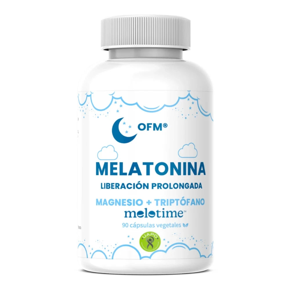 Melotime (Melatonina Liberación Prologada)+ Magnesio+ Triptófano+ B6. 90 cápsulas